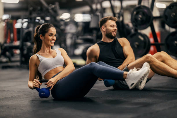 Gym and fitness training area